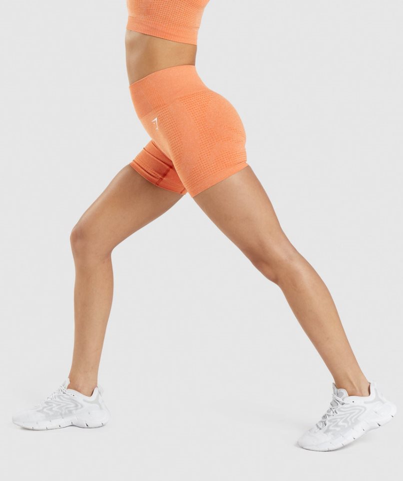 Women's Gymshark Vital Seamless 2.0 Shorts Orange | NZ 0GXYWK